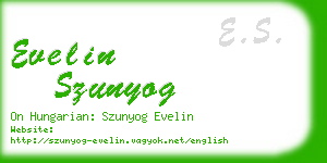 evelin szunyog business card